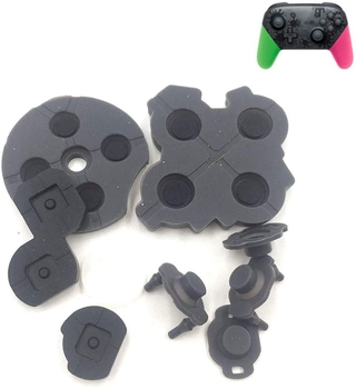 任天堂 Abxy 十字按鈕導電橡膠墊適用於 Nintendo Switch Pro NS Pro 控制器-1 套