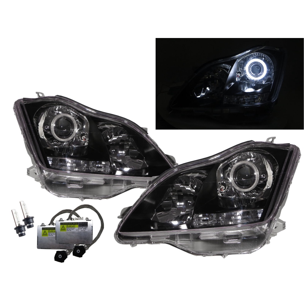 卡嗶車燈 適用 TOYOTA 豐田 Crown S180 2003-2008 光導LED天使眼光圈HID魚眼 大燈