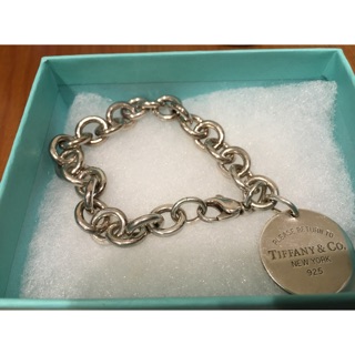 Tiffany & Co 圓牌手鍊，加贈洗銀水