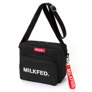 wbar☆日本雜誌附錄 MILKFED 多機能黑色斜背包附吊飾 側背包 肩背包 單肩包 小方包 工作包
