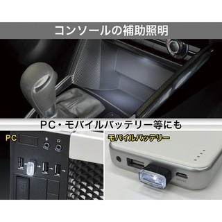 【威力日本汽車精品】SEIKO USB防塵套裝飾燈(白)2入 EL-171