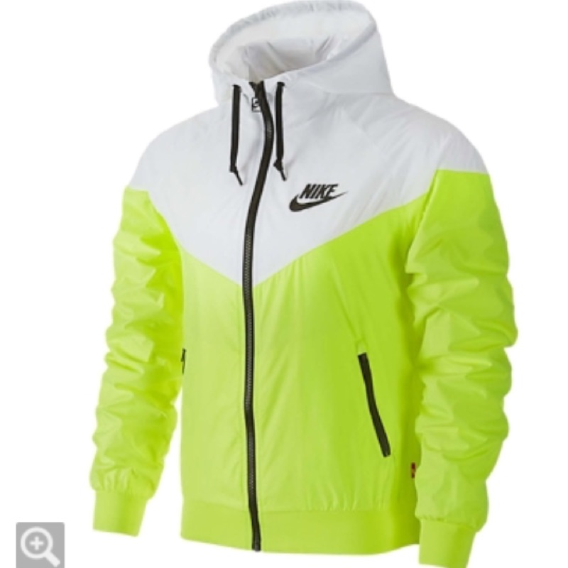 Nike 螢光黃 運動防風連帽外套