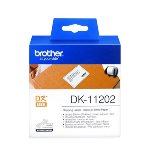 BROTHER DK-11202原廠定型標籤帶 62x100mm 白底黑字 耐久型紙質(2入裝)