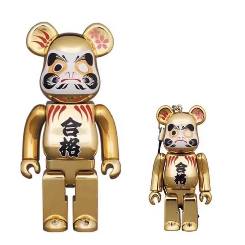 ［全新現貨］Be@rbrick 庫柏力克熊 金色電鍍合格達摩 500%400%100%