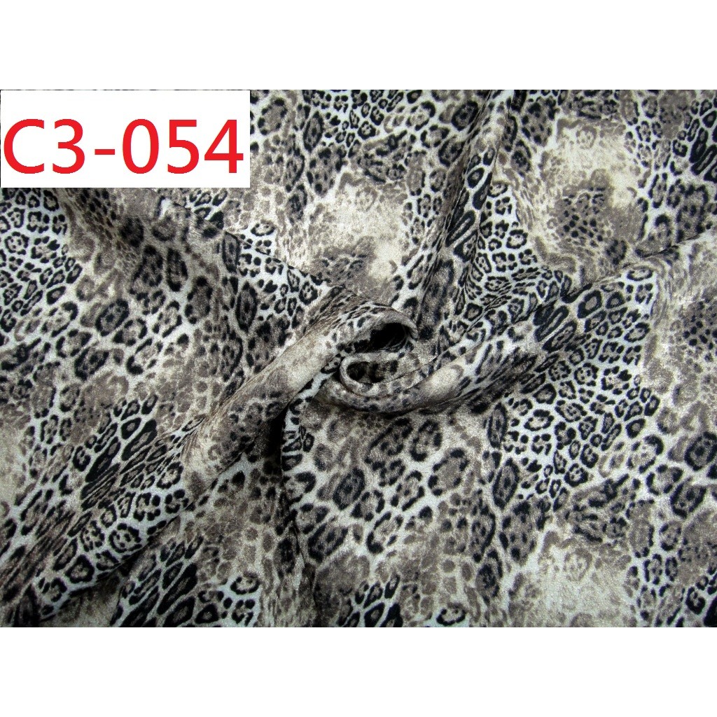 布料 短絨毛豹紋布 (特價10呎300元)【CANDY的家】C3-054 柔軟短絨毛印豹紋抱枕洋裝裙褲料