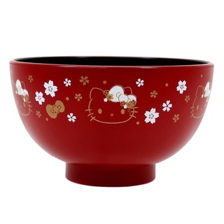 日本進口 凱蒂貓Kitty 美耐皿碗 日本飯碗 美耐皿湯碗 吃飯碗 生意碗 碗 反口碗 碗公 飯碗 餐碗 塑膠碗