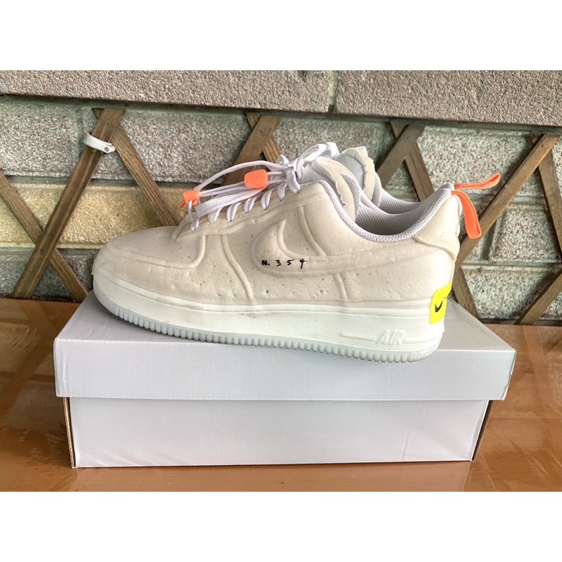 NIKE AIR FORCE 1 EXPERIMENTAL 白色 海綿 抓皺 發泡【CV1754-100】N354