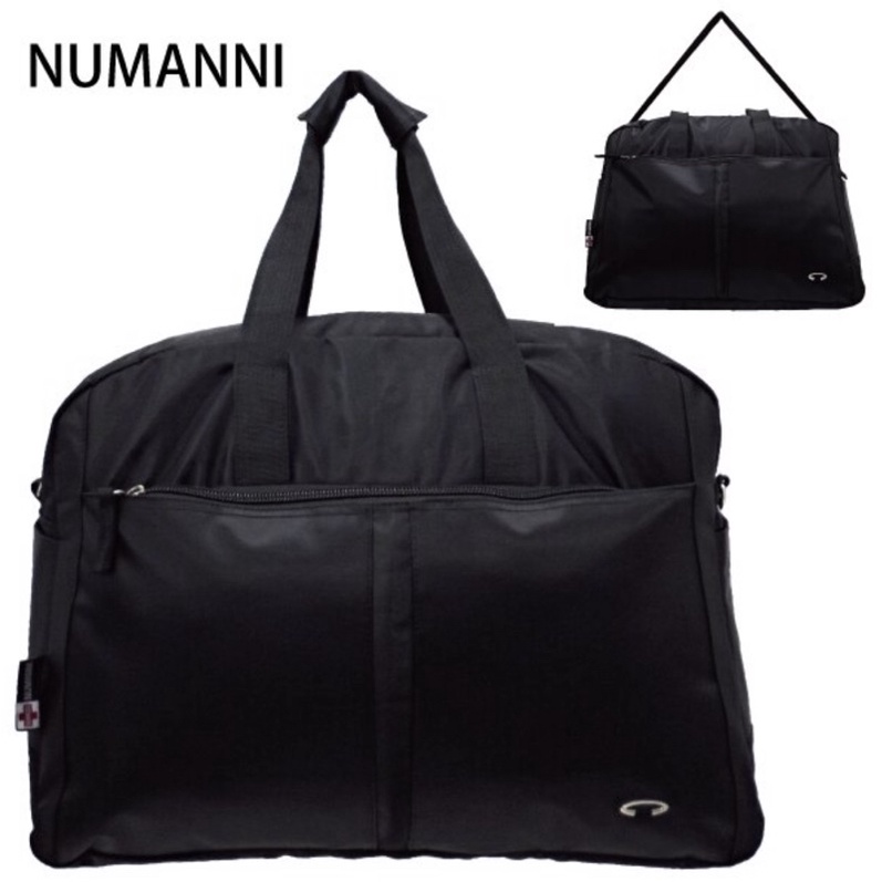 NUMANNI 奴曼尼 多功能方型尼龍旅行袋 行李袋 (大款) (黑) 25-7737