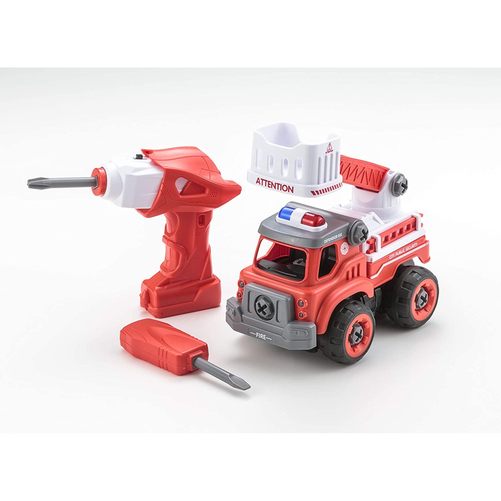 日本商品🔥 兒童益智玩具 電動起子 DIY拆解&組裝 玩具消防雲梯車