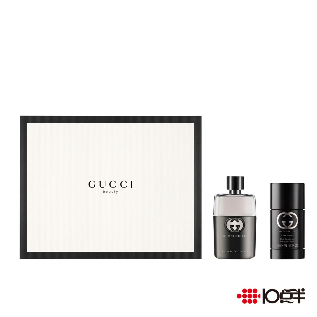 Gucci 罪愛男性淡香水50ml 禮盒 兩件組 蝦皮購物
