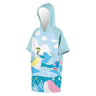 台灣潛水---AROPEC 速乾毛巾衣/輕薄款-海洋(兒童款) Poncho-1P04C