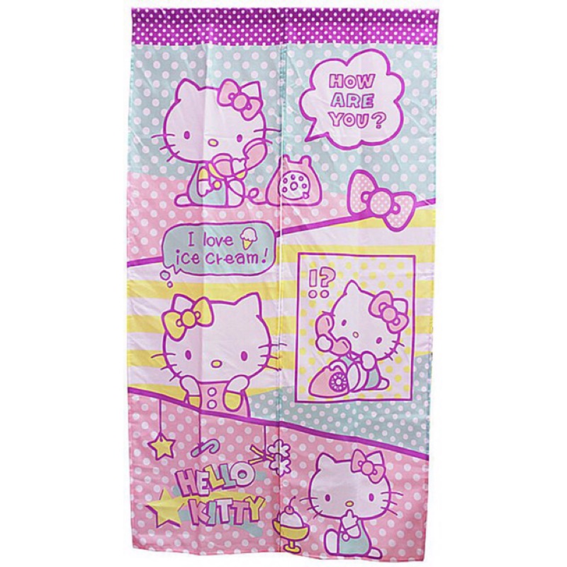 【羅曼蒂克專賣店】 正版 Hello Kitty 門簾-趣味款 卡通門簾 長門簾  短門簾 門簾 ,無附桿子