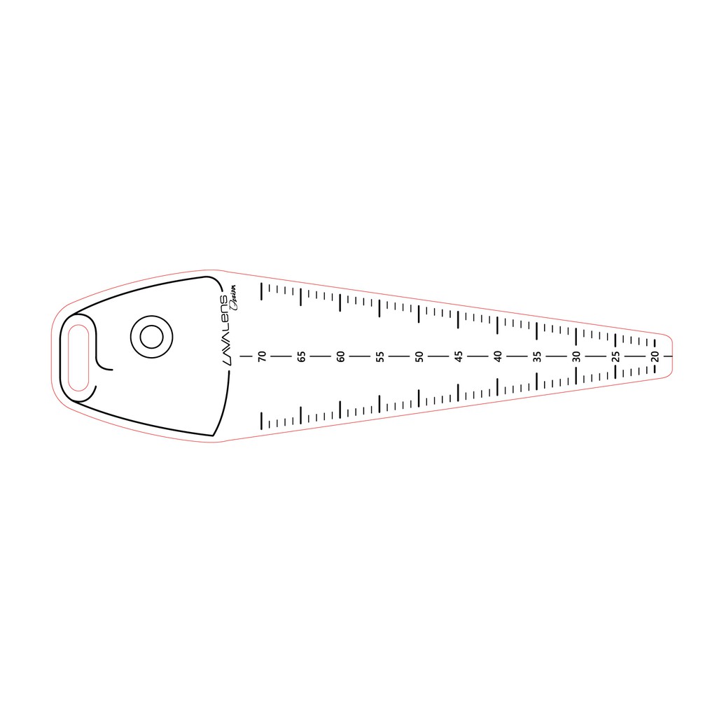 LAVAlens-魚尺/雙鼻側遮蓋/瞳孔尺/尺規/半透明/2.0~9.0mm /台灣製
