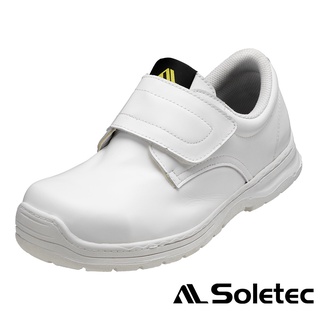 【Soletec超鐵安全鞋】CF106601 白色抗靜電安全鞋 臺灣製造無塵室安全鞋 CNS20345合格安全鞋