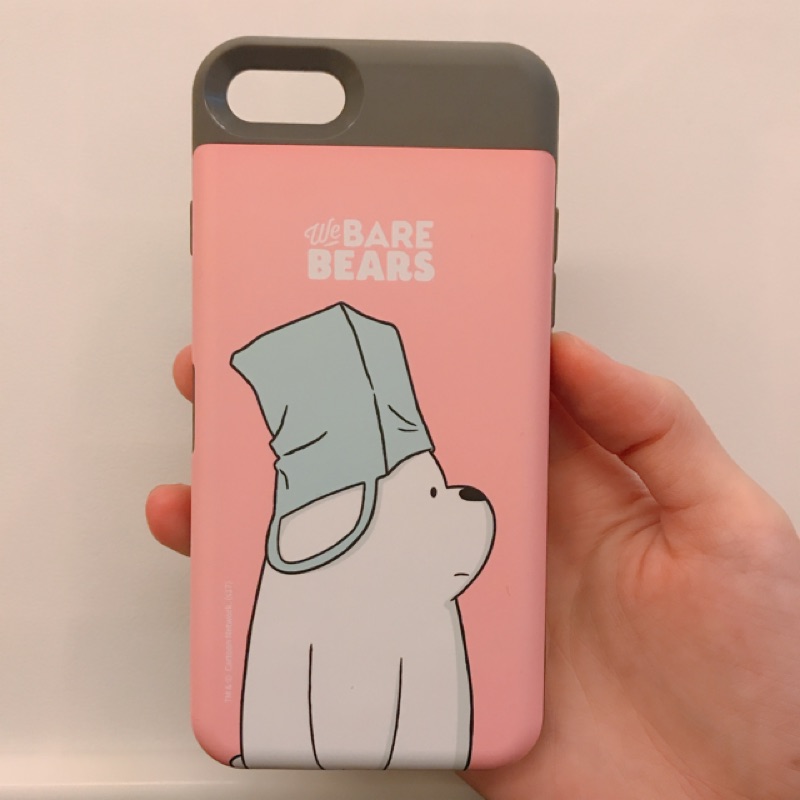 iPhone7 韓國 熊熊遇見你 掀蓋卡片收納 手機殼 We BARE BEARS iPhone7