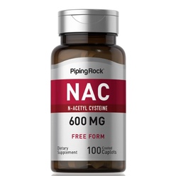 小梔嚴選!⚡現貨⚡Piping Rock 呼吸三寶 乙醯半胱氨酸膠囊 (NAC) , 600 mg, 100顆膜衣錠