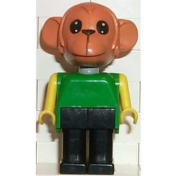 樂高 人偶王 LEGO 絕版Fabuland動物人偶 fab8d 猴子