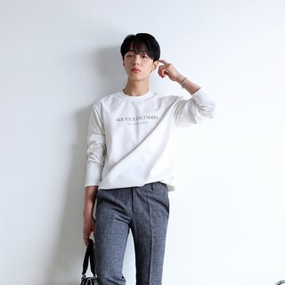 正韓長袖上衣 簡約字母 基本款 印花長T 4色 YUPPIE 預購商品