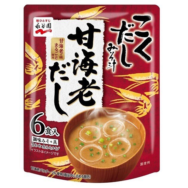 日本永谷園甘海老味噌湯6食入大醬湯甜蝦6食日本空運現貨 蝦皮購物