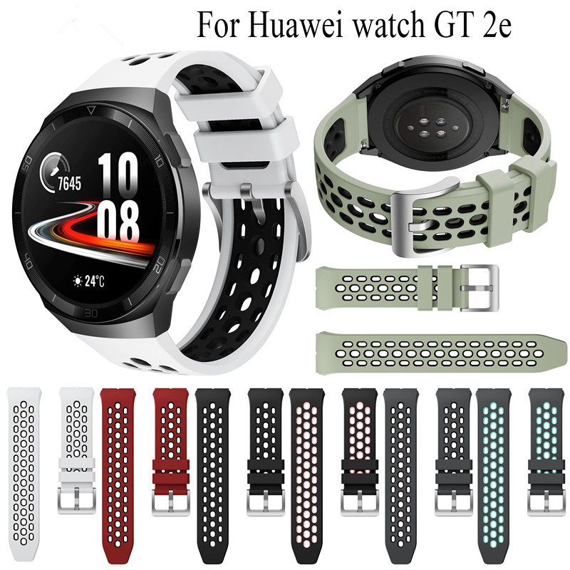 適用於華為手錶 GT 2e e 腕帶 46 毫米手鍊帶的運動矽膠錶帶更換華為 GT2e gt2 e 腕帶 46 毫米手鍊