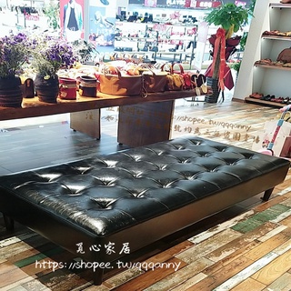 <覓心家居>沙發凳商場皮革長凳實木鞋店換鞋凳服裝店休息凳長條凳衣帽間凳子