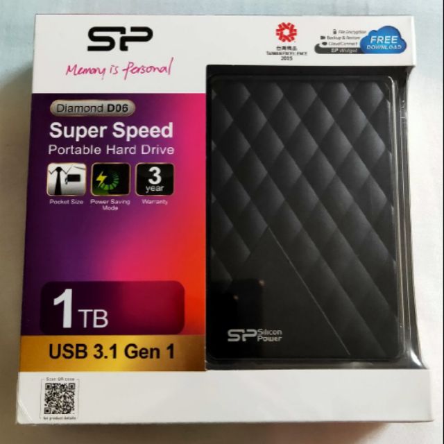 SP廣穎Diamond D06 1TB(黑)外接式硬碟