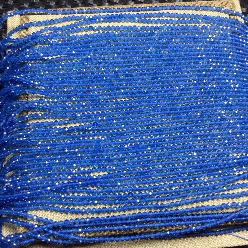 藍色托帕尖晶石 刻面 串珠DIY手作材料 手鏈鎖骨鏈DIY配件 藍色托帕半成品串珠