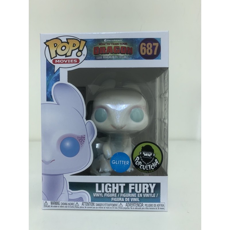 正版 現貨 Funko POP 馴龍高手3 光煞 Light Fury #687 閃亮版✨ 澳洲限定貼紙