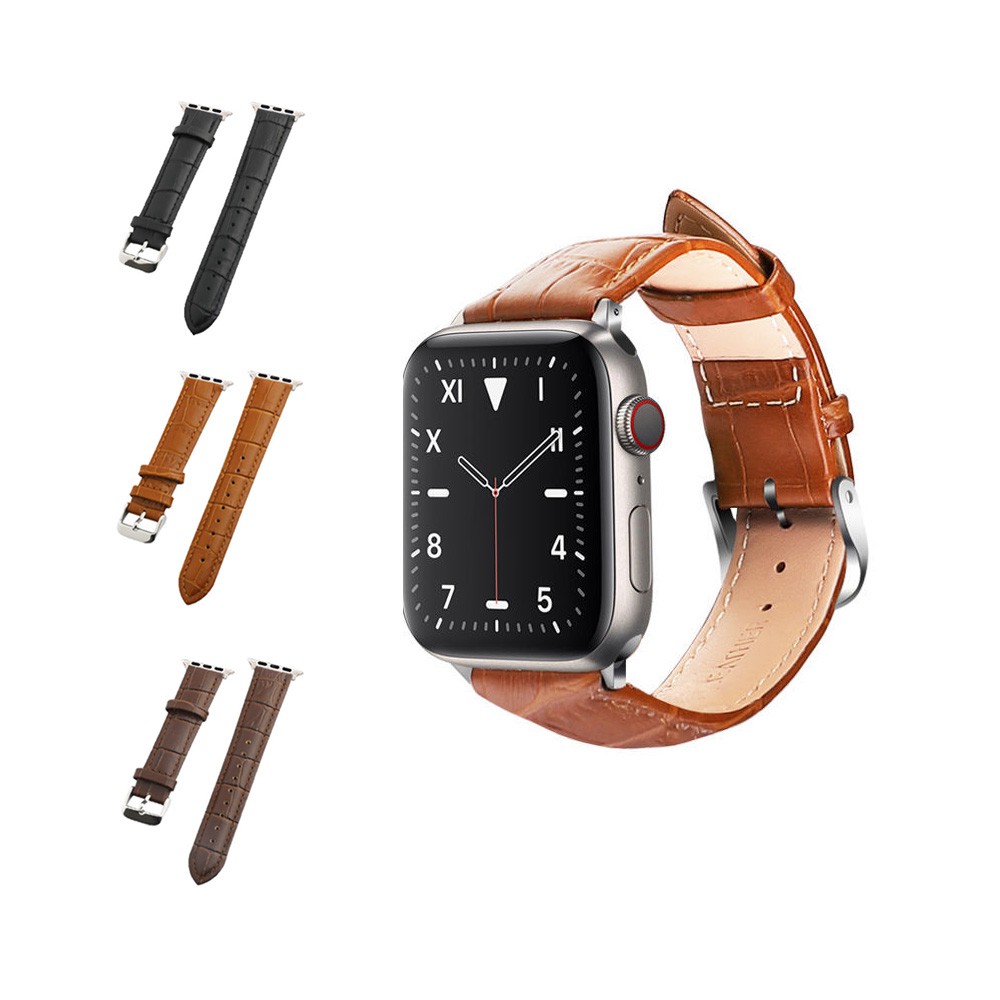 Apple Watch  8代 ULTRA SE 7 6 5 4 3  竹節紋牛皮 細版真皮錶帶  現貨 蝦皮直送