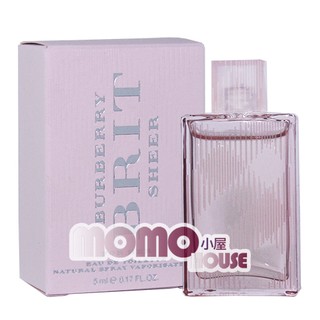 ☆MOMO小屋☆ Burberry Brit sheer 粉紅風格 女性淡香水 5ml