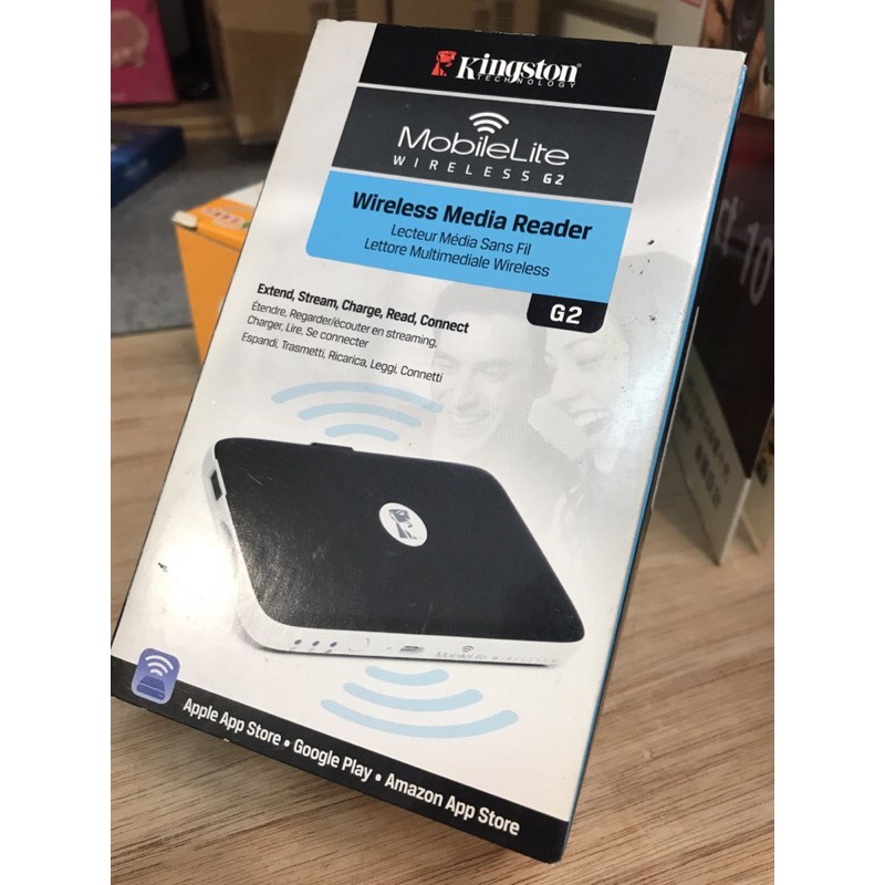 金士頓MobileLite Wireless G2 USB隨身碟和記憶卡串流行動社群媒體智慧型手機儲存網路Wi-Fi硬碟
