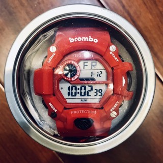 全新｜Brembo限量紅底白運動計時器 電子錶 手錶