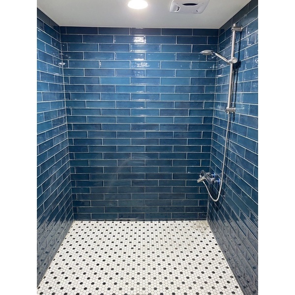 磁磚寶藍色西班牙時尚7.5*30公分 適合用在廚房 浴室 客廳牆壁