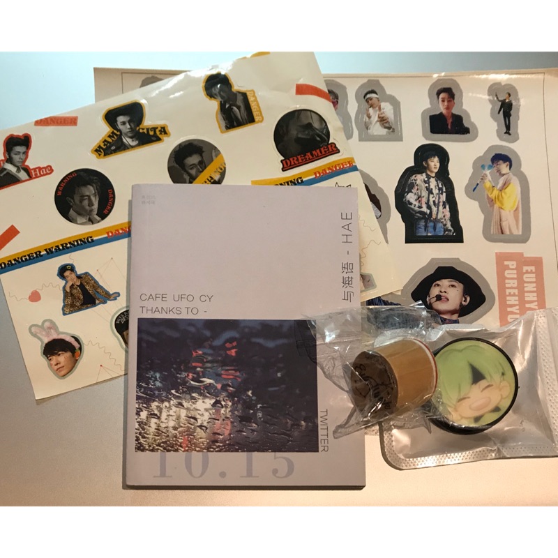 Super Junior D&amp;E 東海 與海錄 赫海貼紙 印章 手機氣囊支架