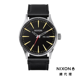 NIXON SENTRY 極簡復刻 黑色 黑 皮錶帶 男錶 女錶 手錶 型男穿搭 質感時尚 A105-019