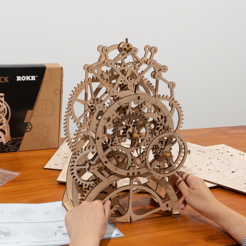 ❣時之擺鐘傳動模型手工DIY木質拼裝玩具組裝高難度解壓男