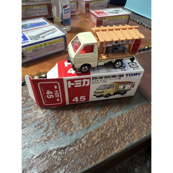 TOMICA全新絕版 No.45移動販賣屋台中華拉麵車 附膠盒