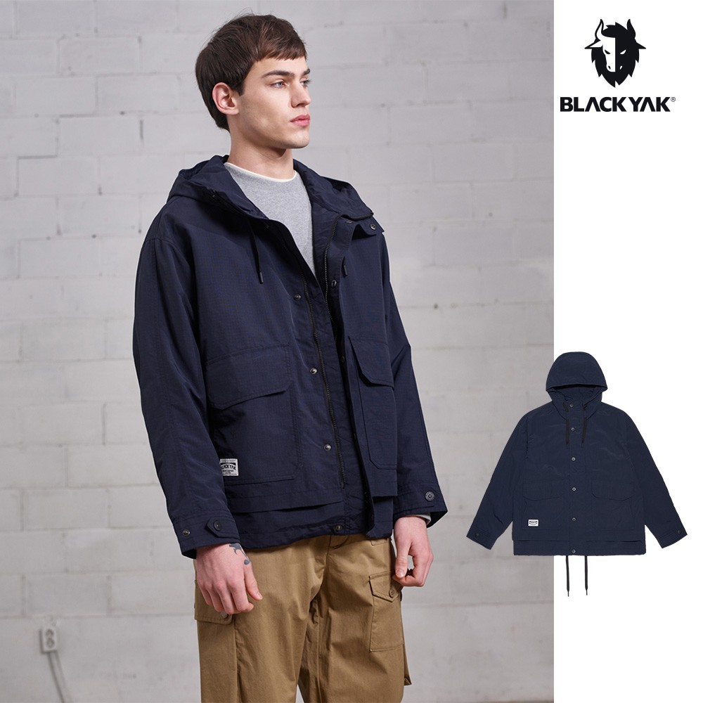 【BLACKYAK】男 GILMORE外套 [海軍藍] 環保 防風 透氣 抗菌 休閒 外套 襯衫  上衣