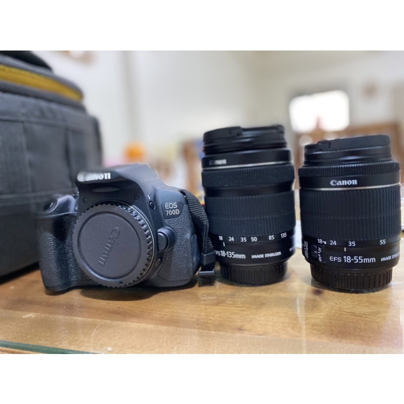 Canon EOS 700d 原廠雙鏡頭+清潔與相機包套餐組