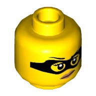 【樂高大補帖】LEGO 樂高 黃色 女犯人臉【6176018/29873/3626cpb1808/60141】