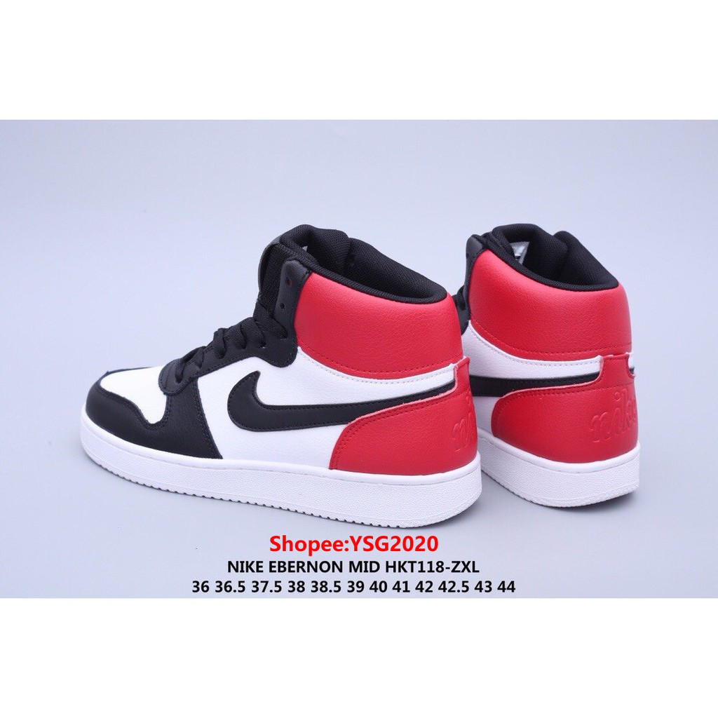 nike ebernon red and black