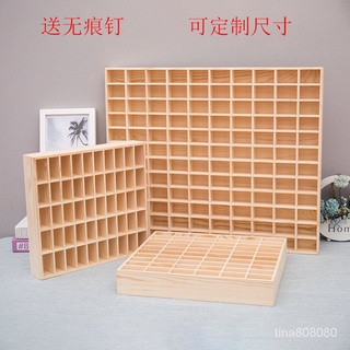 實木多格小汽車收納格 墻上玩具置物架 多層車模多美卡盲盒展示架