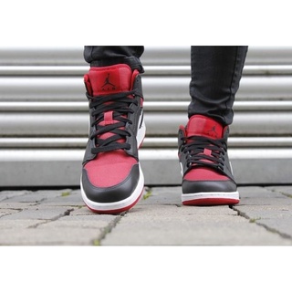 【紐約范特西】 Nike Air JORDAN 1 MID BRED BG 黑紅 女鞋 籃球鞋 554725-020