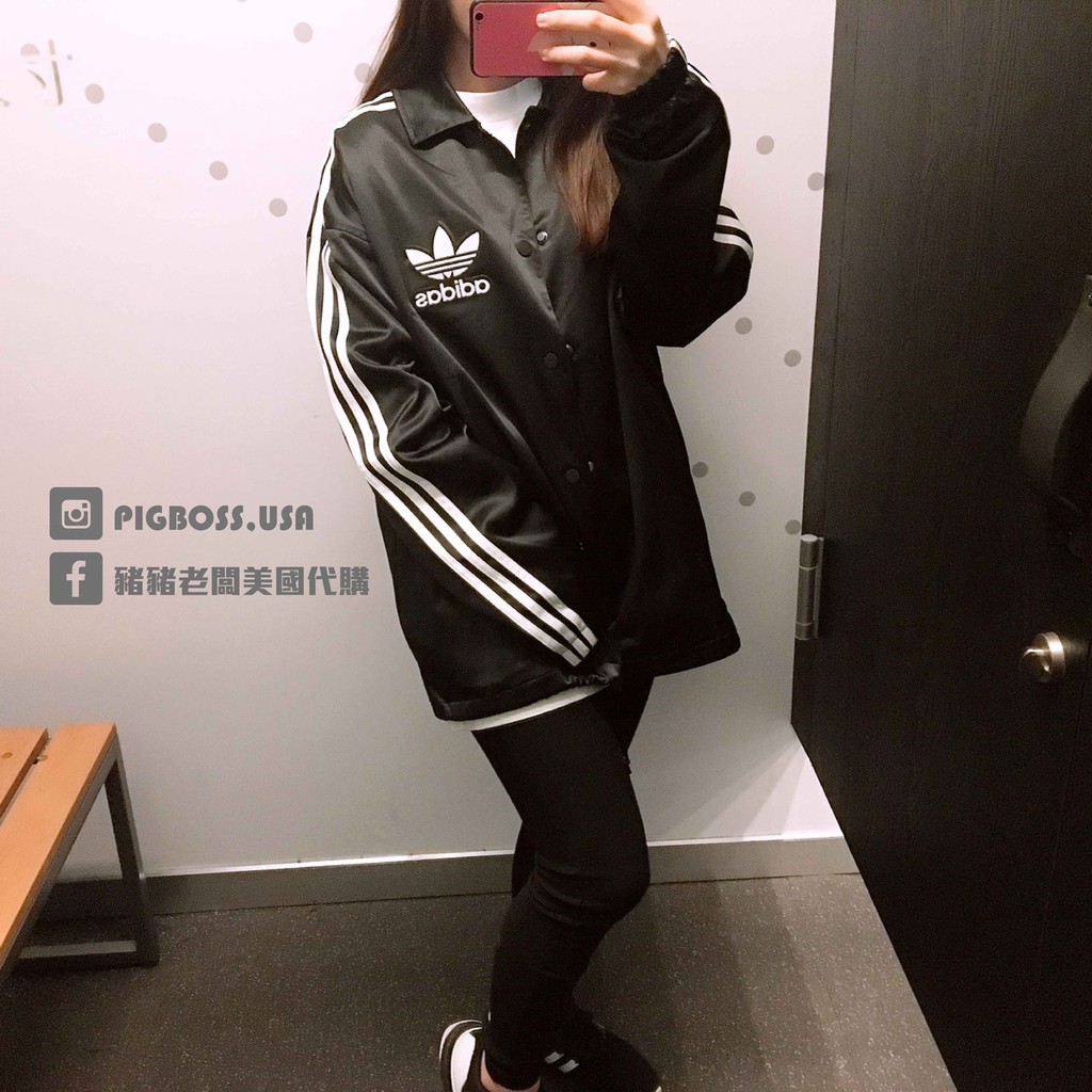 豬豬老闆】ADIDAS ORIGINALS JACKET 黑三葉草立領休閒教練外套外套男款DV1617 | 蝦皮購物