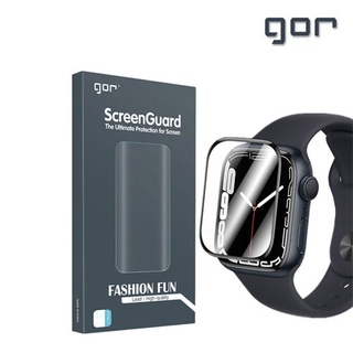 GOR Apple Watch Series 7 黑框Pet膜 手錶保護貼 保護膜 兩片裝 41mm 45mm