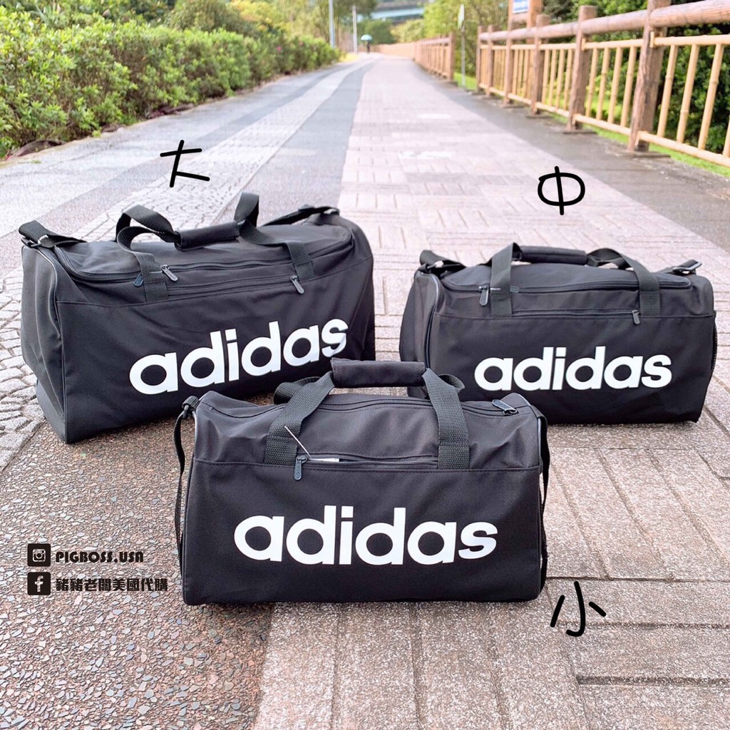 豬豬老闆】ADIDAS LINEAR CORE DUFFEL BAG 黑側背包旅行袋旅遊包健身包| 蝦皮購物