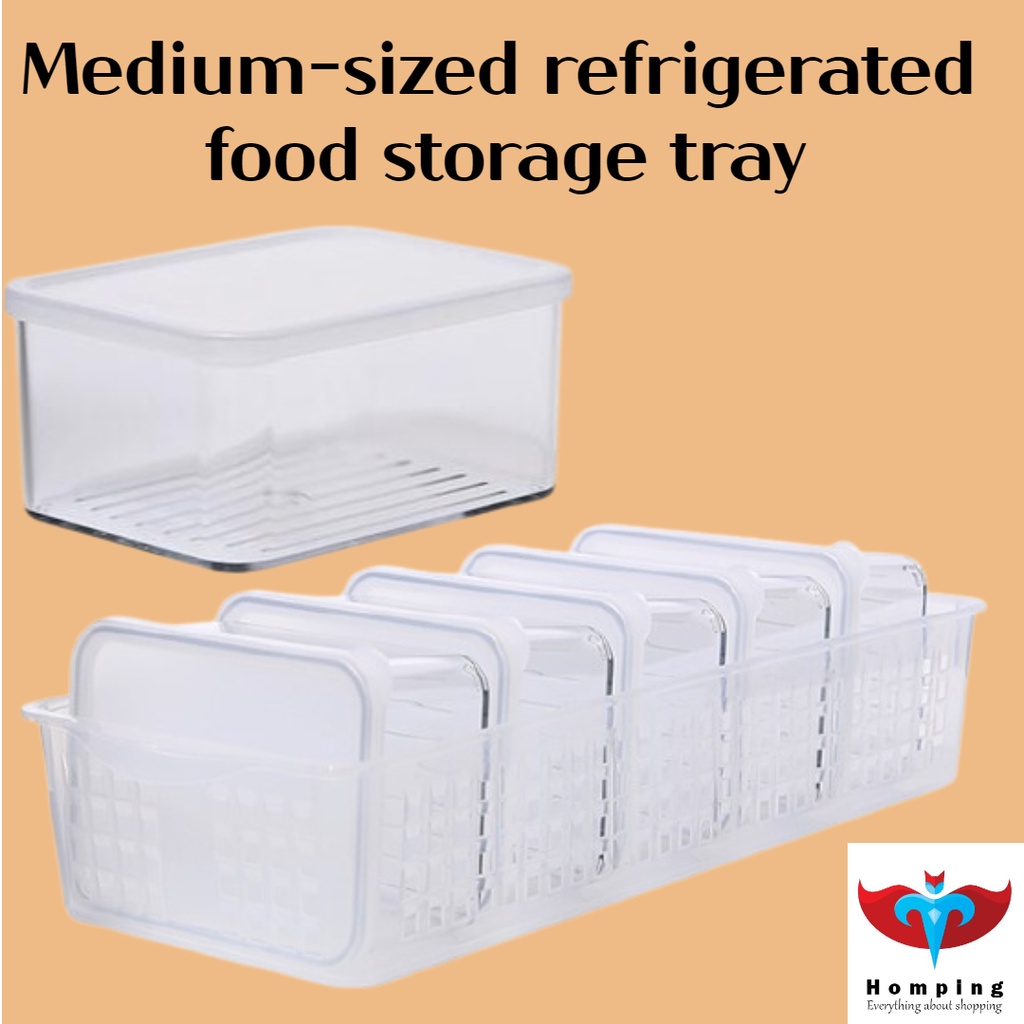 [Silicook] 冰箱 食材 保管容器 深 3號 (白色蓋子) 5P + Tray 中型 1P
