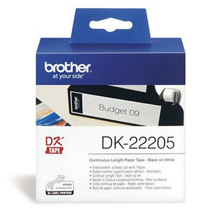 Brother DK-22205 白底黑字 原廠連續標籤帶