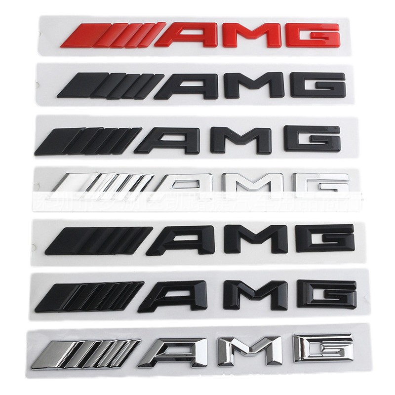 AMG後尾箱標貼4MATIC車貼 字母標 適用Benz車標C級E級S級CLA改裝車標 適用賓士車尾標