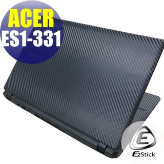 【Ezstick】ACER E13 ES1-331 Carbon黑色立體紋機身貼(含上蓋、鍵盤週圍)DIY 包膜